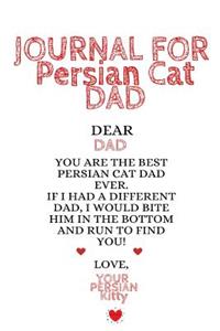 Journal For Persian Cat Dad