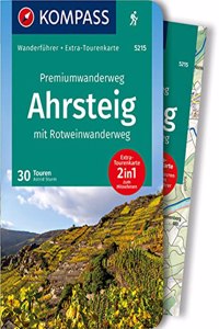 KOMPASS Wanderfuhrer Premiumwanderweg Ahrsteig mit Rotweinwanderweg: Wanderfuhrer mit Extra-Tourenkarte 1:35.000, 30 Touren/Etappen, GPX-Daten zum Download.