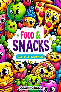 Food & Snacks Cute & Simple Coloring book