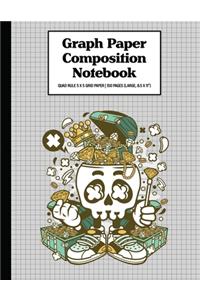 Graph Paper Composition Notebook Quad Rule 5x5 Grid Paper - 150 Sheets (Large, 8.5 x 11