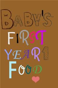 Baby's First Year food journal track dairy Baby's meals and health