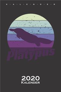 Platypus im Retro Style Kalender 2020