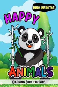 Happy Animals Coloring Book