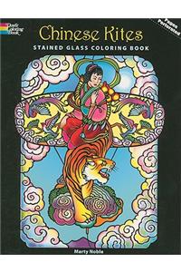 Chinese Kites Stained Glass Coloring Book