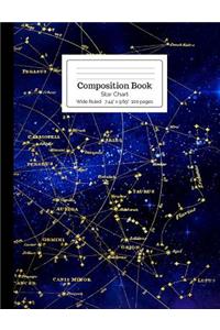 Composition Book Star Chart Wide Ruled