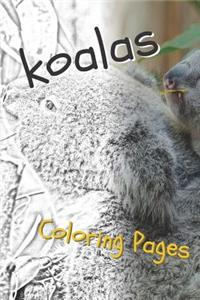 Koala Coloring Sheets: Beautiful Drawings for Adults Relaxation and for Kids