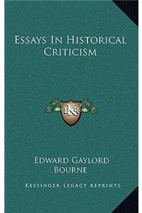 Essays in Historical Criticism