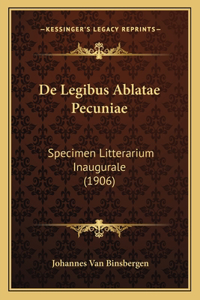 De Legibus Ablatae Pecuniae