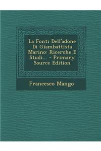La Fonti Dell'adone Di Giambattista Marino