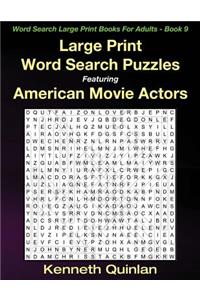 Large Print Word Search Puzzles Featuring American Movie Actors