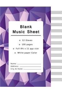 Blank Music Sheets