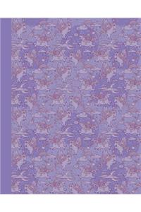 Sketch Journal: Baby Pegasus (Purple) 8x10 - Pages Are Lightly Lined with Extra Wide Right Margins for Sketching, Drawing, and Writing