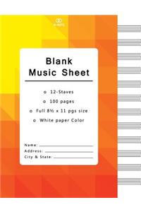 Blank Music Sheet