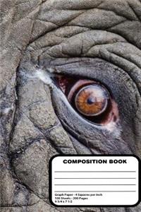 Wild Animal Eye Composition Notebook 200 Graph Paper Pages