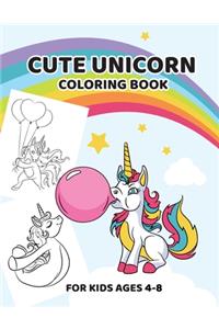Cute Unicorn Coloring Book