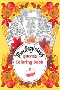 Thanksgiving Quotes Coloring Book