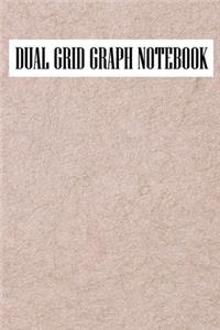 Dual Grid Graph Notebook: Half Lined Half Graph Composition Paper on same page: 6" x 9" 100 pages