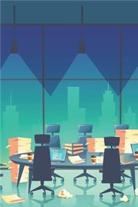 Board Room in Office - Blank Lined Notebook