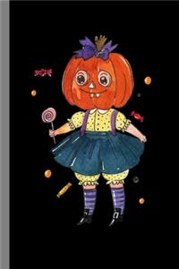 Vintage Kid Halloween: Spooky Party Scary Hallows Eve All Saint's Day Celebration Gift For Celebrant And Trick Or Treat (6"x9") Dot Grid Notebook To Write In