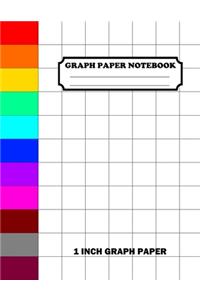 Graph Paper Notebook. 1 Inch Graph Paper