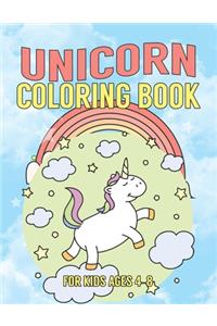 Unicorn Coloring Book for Kids Ages 4-8