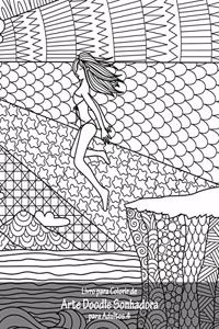 Livro para Colorir de Arte Doodle Sonhadora para Adultos 4