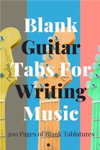 Blank Guitar Tabs for Writing Music