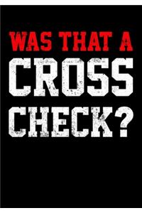 Hockey Season Game Statistics Record Keeper Was That A Cross Check