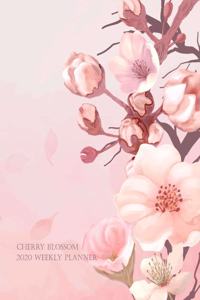 Cherry Blossom 2020 Weekly Planner: Watercolor Flowers Dated Calendar Notebook; Get Stuff Done with Goals Important Dates and To-Do Lists