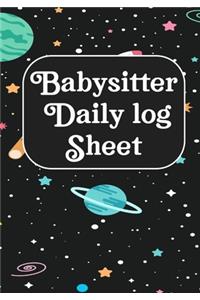 Babysitter Daily Log Sheet