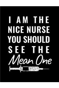I Am The Nice Nurse You Should See The Mean One