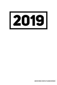2019 Undated Weekly Monthly Planner Notebook