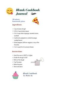 Blank Cookbook Journal