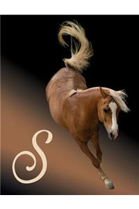 Horse Initial 's' Monogram Notebook