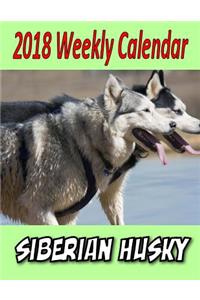 2018 Weekly Calendar Siberian Husky
