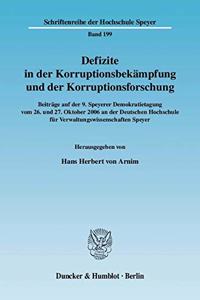 Defizite in Der Korruptionsbekampfung Und Der Korruptionsforschung