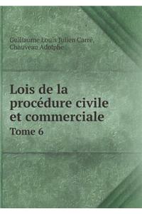 Lois de la procédure civile et commerciale Tome 6