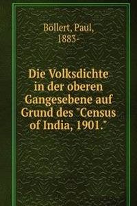 Die Volksdichte in der oberen Gangesebene auf Grund des 