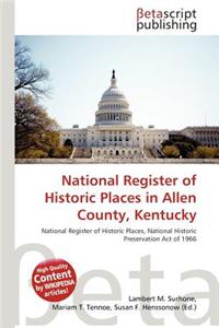 National Register of Historic Places in Allen County, Kentucky