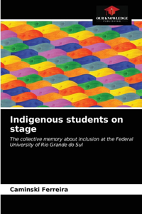 Indigenous students on stage