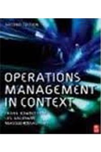 Operations Management In Context, 2/e PB