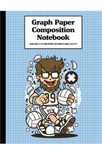 Graph Paper Composition Notebook Quad Rule 5x5 Grid Paper - 150 Sheets (Large, 8.5 x 11