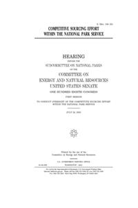 Competitive sourcing effort within the National Park Service