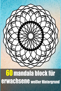 60 mandala block für erwachsene weißer Hintergrund