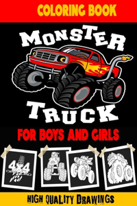 Monster Truck Coloring Book for Boys and Girls