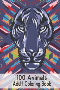 Adult Coloring Book 100 Animals