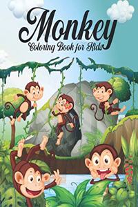 Monkey Coloring Book for Kids