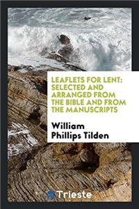 Leaflets for Lent
