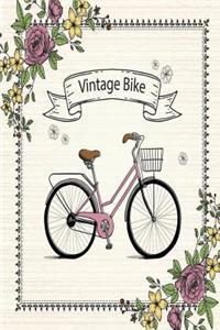 Cycling Diary & Notebook: Vintage Biking Journal Paper for Writing - Training Log or Notes