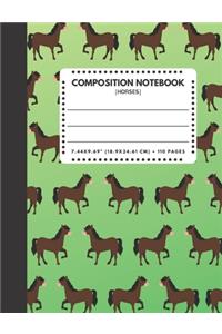 Composition Notebook Horses